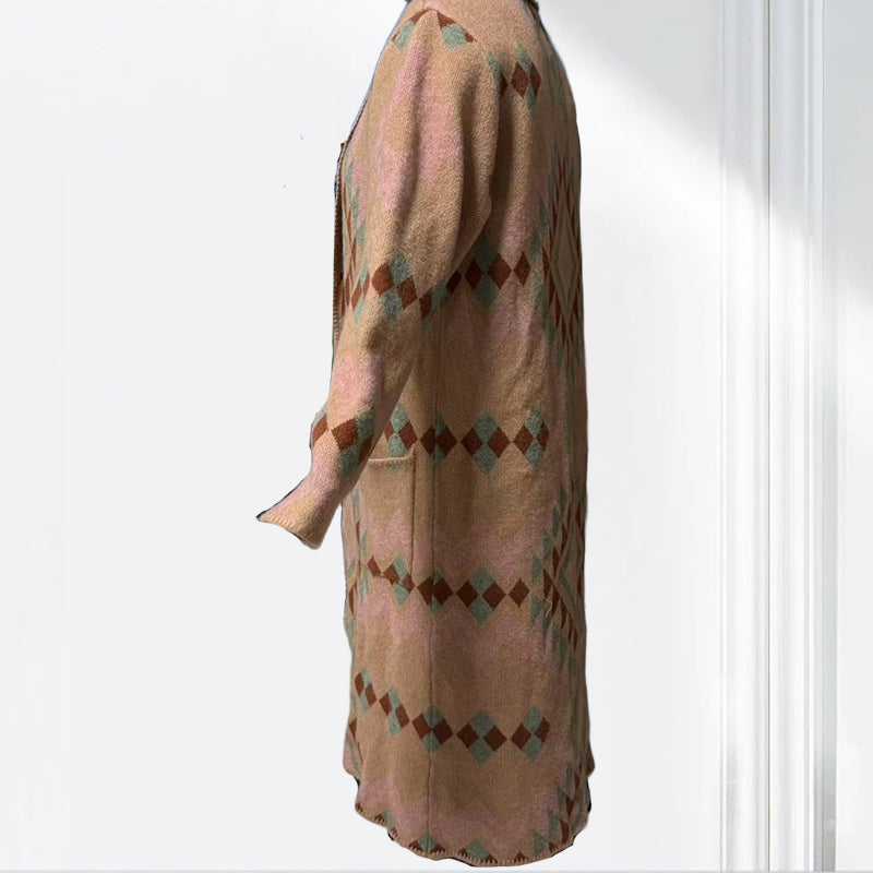 jiaoyifushi  ladies' cape（long）（Price Enquiry  Starting from 100） Vintage Elegant Style  Fall and Winter Warmth