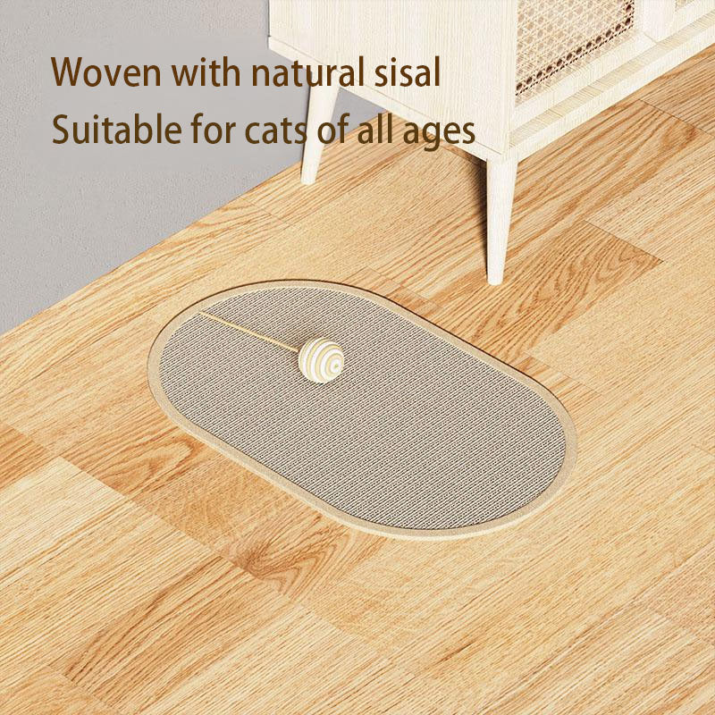 qingxitanye Round sisal cat scratching mat （price inquiry） Abrasion-resistant, scratch-resistant, non-slip, and stable