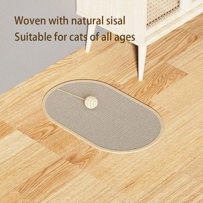 qingxitanye Round sisal cat scratching mat （price inquiry） Abrasion-resistant, scratch-resistant, non-slip, and stable