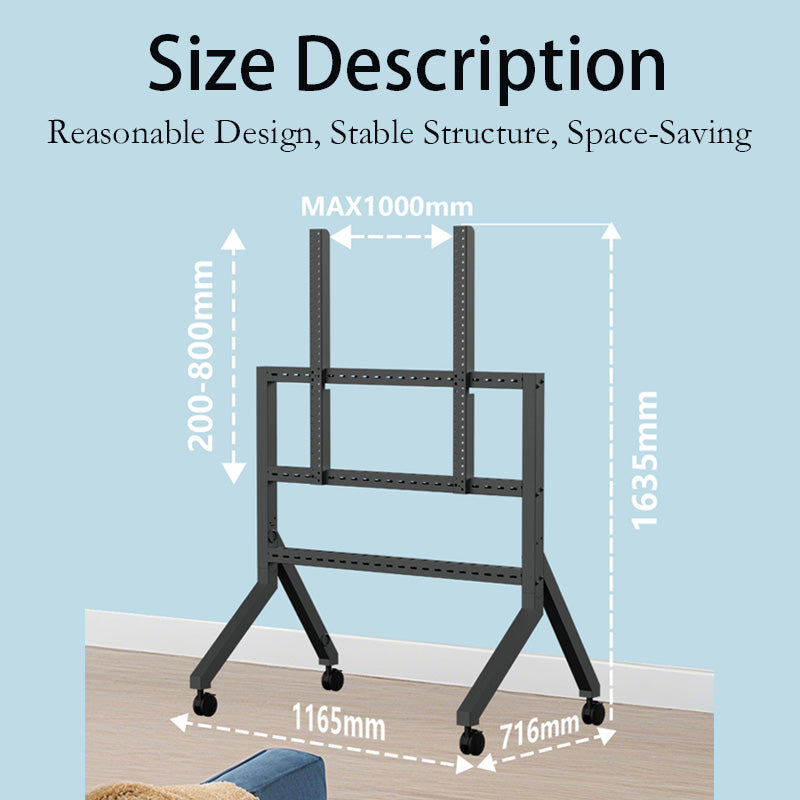 MASITE Universal TV Mount - Mobile Floor-Standing Cart with Wheels for All-in-One Display Systems（Ask customer service for specific prices）