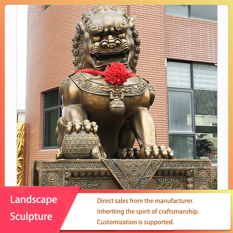 sanweiyishu The bronze lions in the Hall of Supreme Harmony（Price consultation. Customization is supported.）The same style as those in the Palace Museum. Made of pure copper with exquisite craftsmanship.