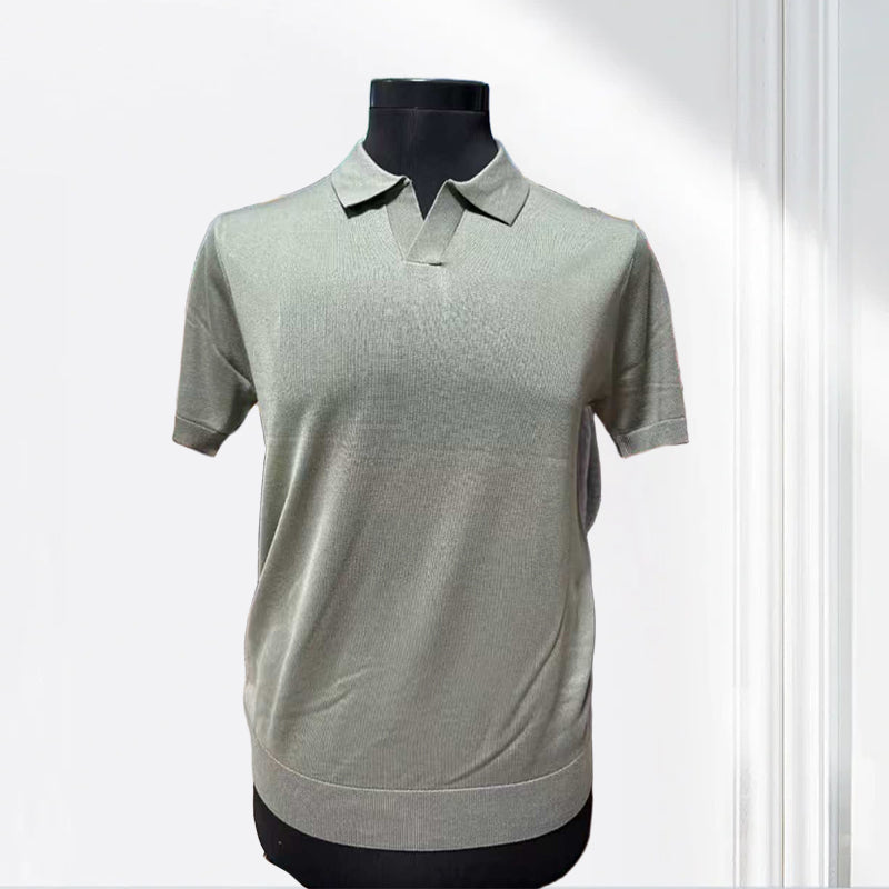 jiaoyifushi    Men's Reverse Neck Button Down Short Oil Pullover（Price Enquiry  Starting from 100）  Oil and water resistant   Abrasion resistant and easy to clean