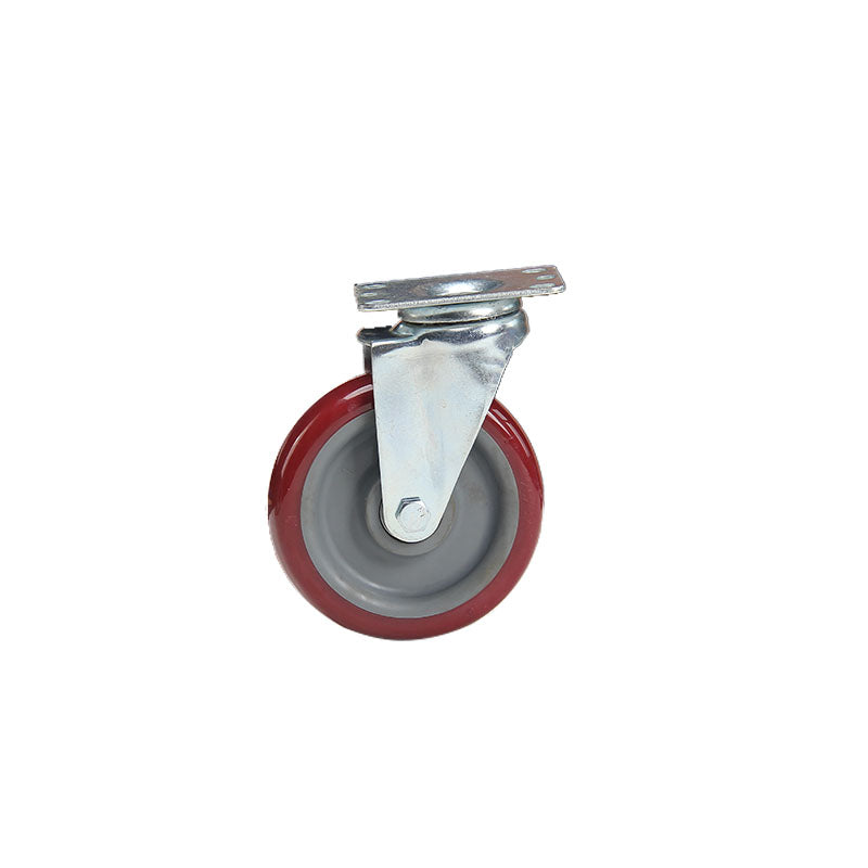 bainian GP Medium 3 inch Red PU Movable Wheelsl