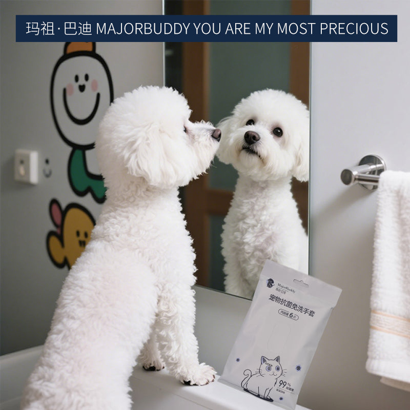 huidefeng Pet Antibacterial no-rinse Gloves  Instant Antimicrobial  Wash-Free Convenience Pet Antibacterial Wash