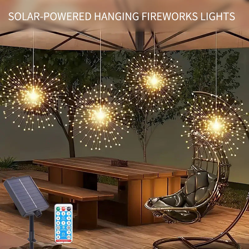 yinhendengshi Solar Hanging Fireworks Lights（50pcs/box）Easy to install   High quality performance  Outdoor waterproofing
