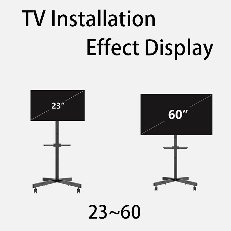 MASITE Mobile TV Stand with Wheels and Brakes Economical TV Cart with Artistic Design TV Stand with Casters and Locking Brakes（Ask customer service for specific prices）