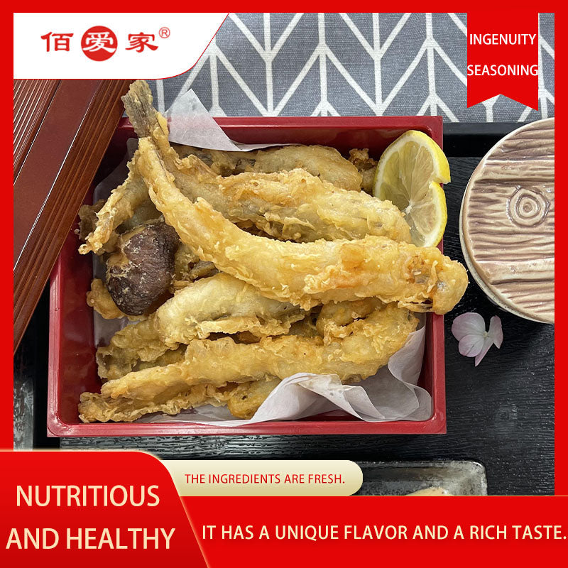 baiaijia  Deep - Fried Threadfin Bream in Tempura Style （100 pieces）Crispy on the outside and tender on the inside, fresh and delicious.