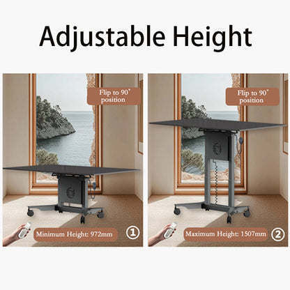 MASITE Smart Dual-Control Motorized TV Lift Mount with 0-90° Screen Rotation and Mobile TV Cart（Ask customer service for specific prices）
