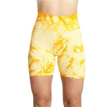 chentao Tie dye yoga shorts(Please consult customer service for pricing)  Butt lift in gym shorts