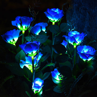 yinhendengshi Solar Ground Roses Lamp（100pcs/box）High-quality performance Outdoor waterproof flowers in a variety of colors