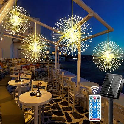 yinhendengshi Solar Hanging Fireworks Lights（50pcs/box）Easy to install   High quality performance  Outdoor waterproofing