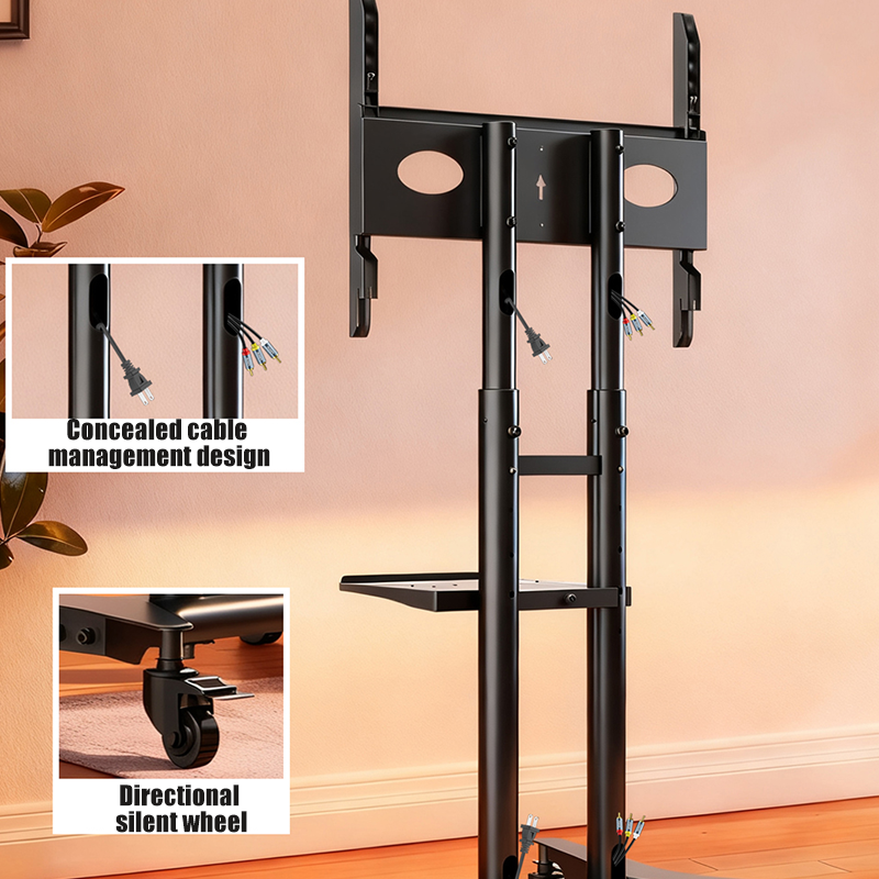 MASITE TV Stand Mobile Floor-Standing TV Cart with Wheels Floor-Standing TV Stand Smart Display Mount（Ask customer service for specific prices）