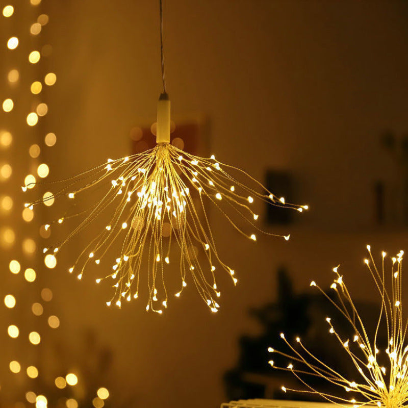 yinhendengshi Solar Hanging Fireworks Lights（50pcs/box）Easy to install   High quality performance  Outdoor waterproofing