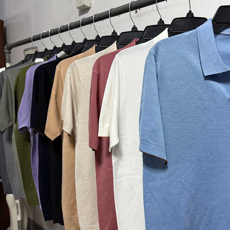 jiaoyifushi    Men's Reverse Neck Button Down Short Oil Pullover（Price Enquiry  Starting from 100）  Oil and water resistant   Abrasion resistant and easy to clean
