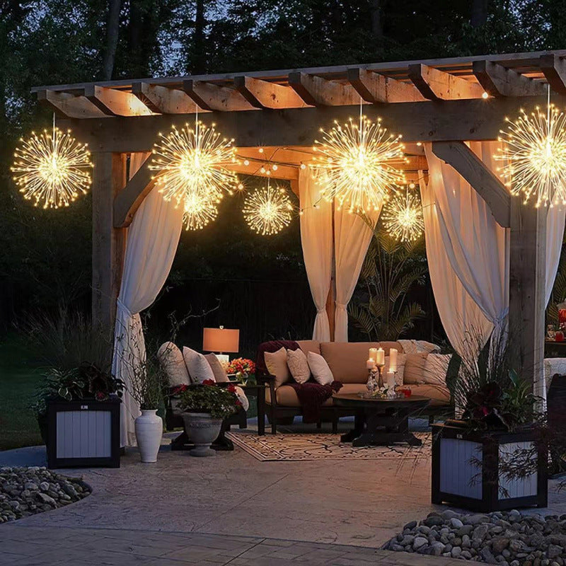 yinhendengshi Solar Hanging Fireworks Lights（50pcs/box）Easy to install   High quality performance  Outdoor waterproofing