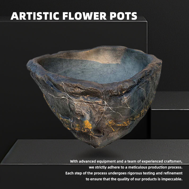 sanweiyishu Artistic Flower Pots Creative & Unique Ceramic/Cement Planters for Succulents & Greenery Home Decor Ornaments(Please consult customer service for pricing)