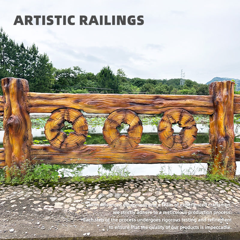 sanweiyishu Artistic Railings Wrought Iron Carved / Aluminum Alloy Customized for Indoor & Outdoor Stairs, Balconies & Courtyards(Please consult customer service for pricing)