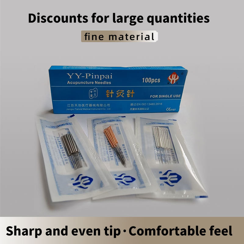 tianxieyiliao  acupuncture needle  Silver needles are inserted into acupoints, inheriting ancient methods in a new way.