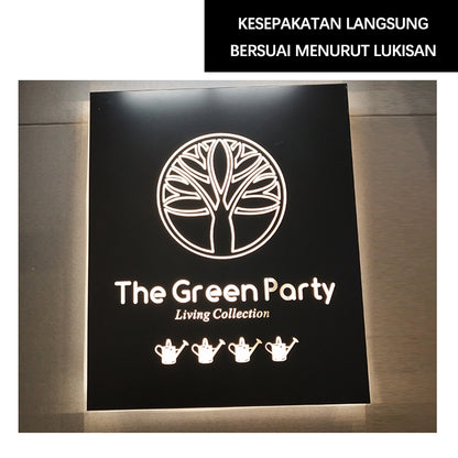 CHUANZHICHENG Creative hollow light box brand door head signboard LED hanging stainless steel wrought iron projection light box customization