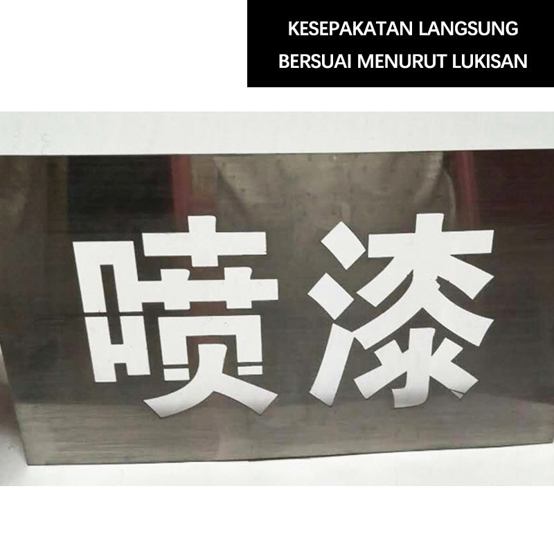 CHUANZHICHENG Hollow paint template stainless steel iron sheet abrasive tool font hollow character engraving letter engraving figure
