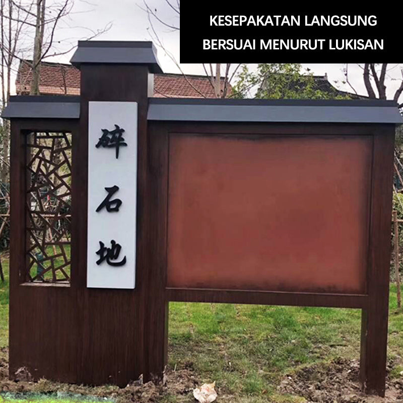 CHUANZHICHENG Stainless steel bulletin board antique bulletin board outdoor values culture board display stand