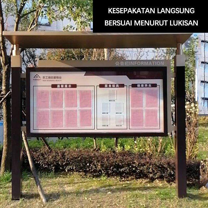 CHUANZHICHENG Stainless steel bulletin board antique bulletin board outdoor values culture board display stand