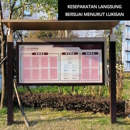 CHUANZHICHENG Stainless steel bulletin board antique bulletin board outdoor values culture board display stand