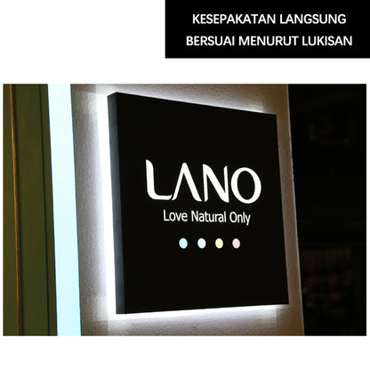 CHUANZHICHENG Creative hollow light box brand door head signboard LED hanging stainless steel wrought iron projection light box customization