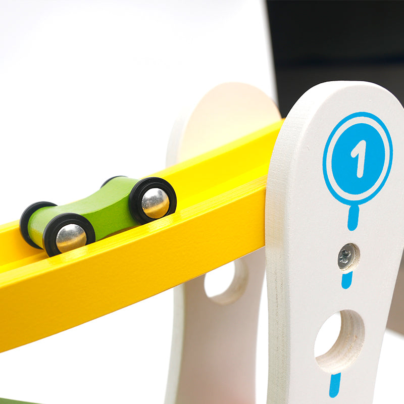 LONGSHENG Rail car 25*9*28CM Wooden glide rail car Educational toy Wooden toy slide car