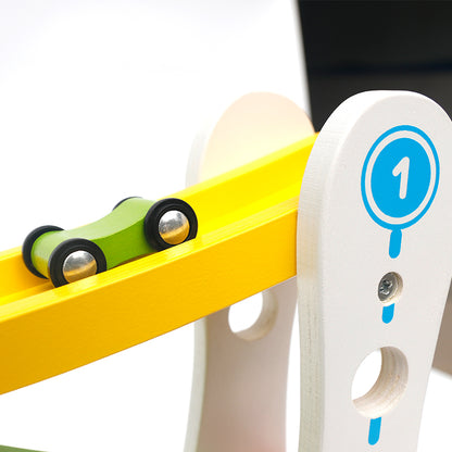 LONGSHENG Rail car 25*9*28CM Wooden glide rail car Educational toy Wooden toy slide car