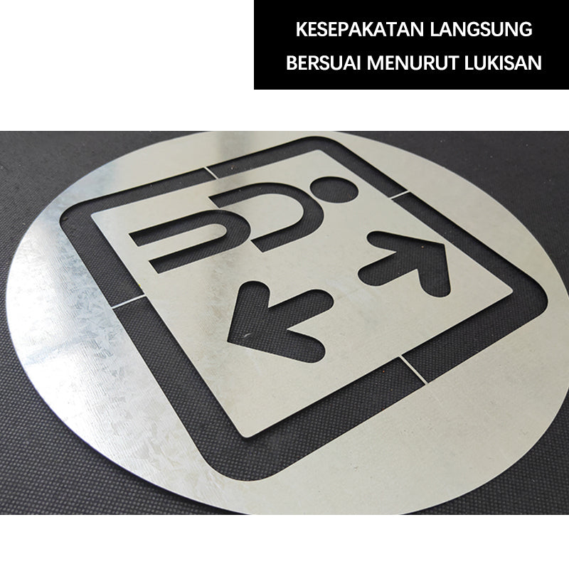 CHUANZHICHENG Hollow paint template stainless steel iron sheet abrasive tool font hollow character engraving letter engraving figure