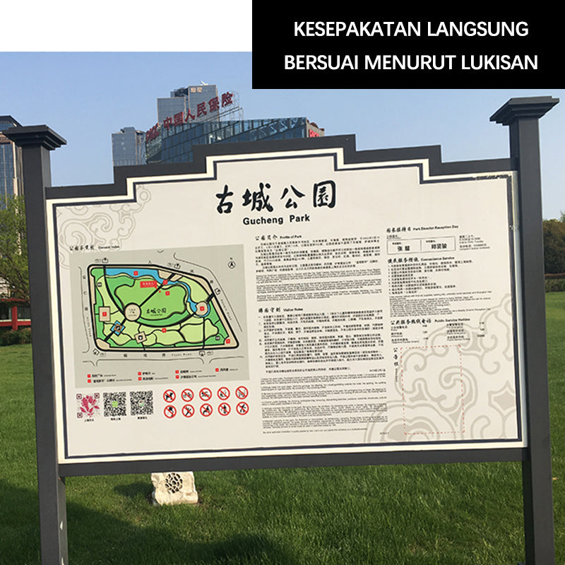 CHUANZHICHENG Large spiritual fortress guide sign, outdoor sign, parking lot sign, shopping mall guide sign