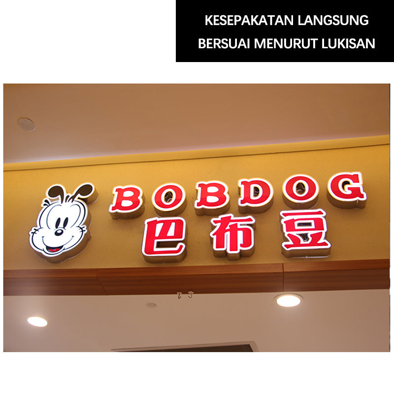 CHUANZHICHENG Stainless steel back luminous character custom-made edging luminous character signboard door head outdoor shop led card production