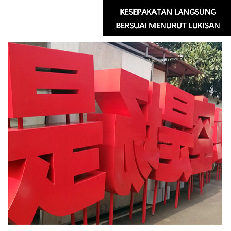 CHUANZHICHENG Stainless steel double-sided stereo characters customized 3D stereo fonts customized landing characters landscape characters slope characters luminescence
