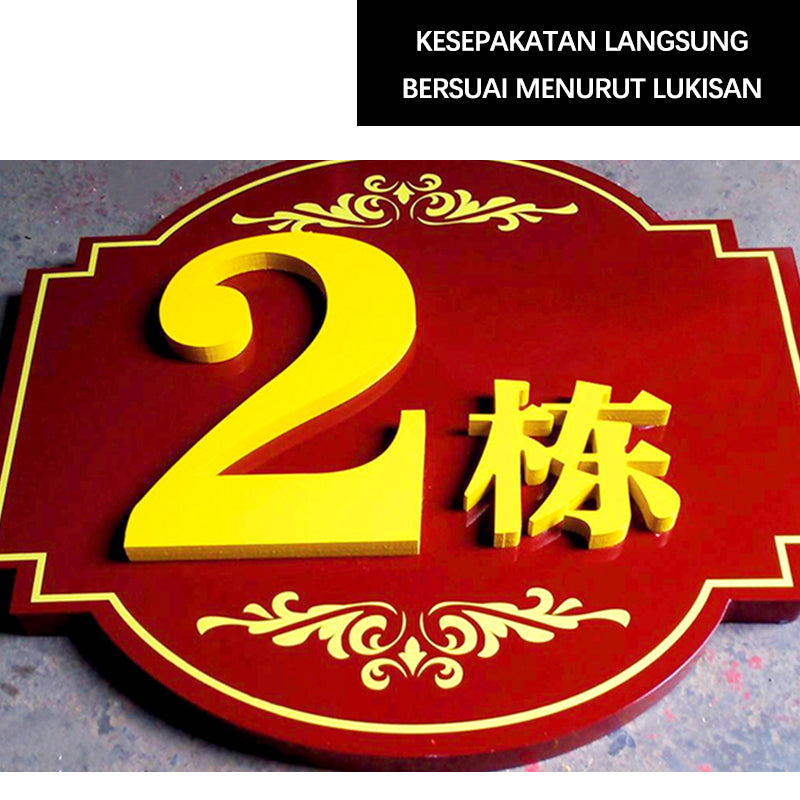 CHUANZHICHENG Community stainless steel building brand antique villa unit brand real estate digital floor sign