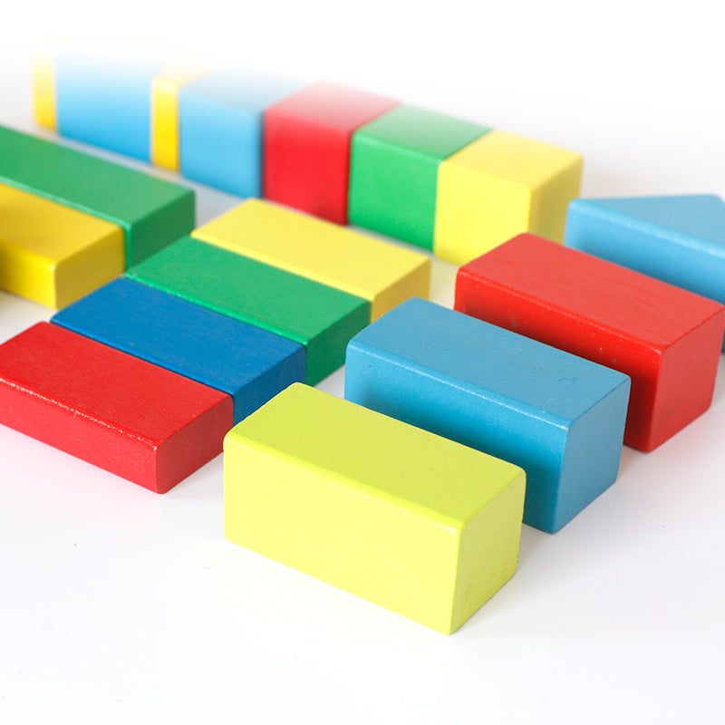 LONGSHENG 20PS building block Wooden toy Children's building blocks wood assembly Baby toy