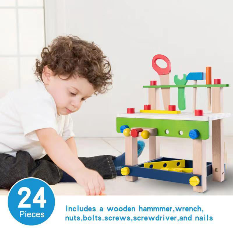 LONGSHENG Small workbench Children's intelligence diy toys Children's toy kit assembly