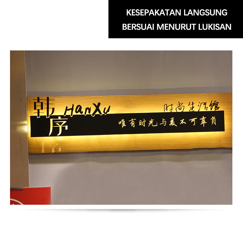 CHUANZHICHENG Creative hollow light box brand door head signboard LED hanging stainless steel wrought iron projection light box customization
