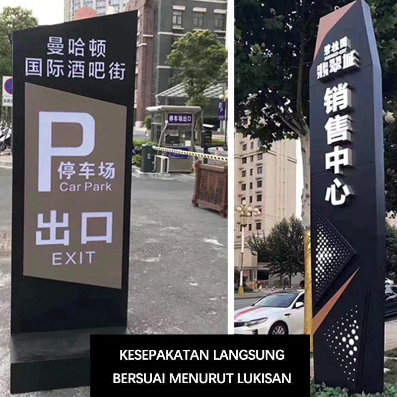 CHUANZHICHENG Large spiritual fortress guide sign, outdoor sign, parking lot sign, shopping mall guide sign