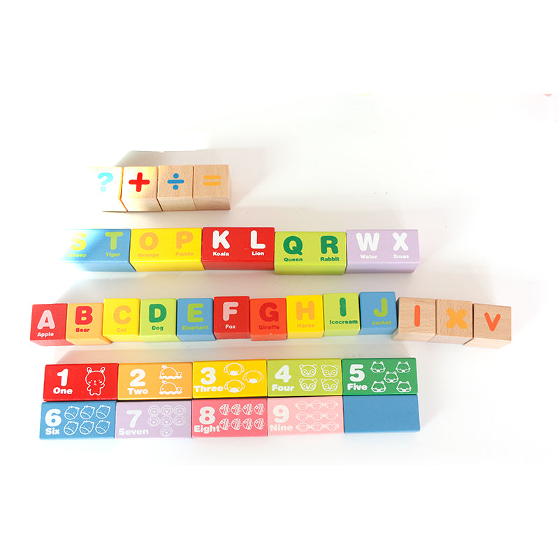 LONGSHENG 100PS building block Solid wooden blocks bucket assembly Block stitching set Wooden toy
