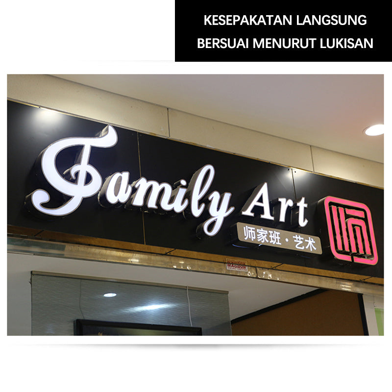 CHUANZHICHENG Stainless steel back luminous character custom-made edging luminous character signboard door head outdoor shop led card production
