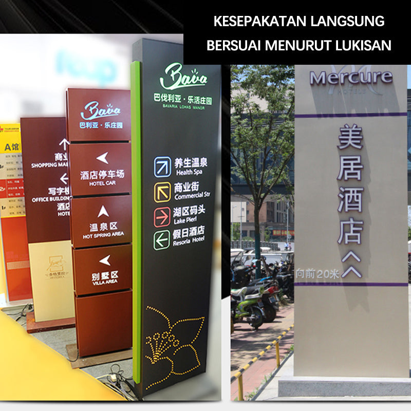 CHUANZHICHENG Large spiritual fortress guide sign, outdoor sign, parking lot sign, shopping mall guide sign