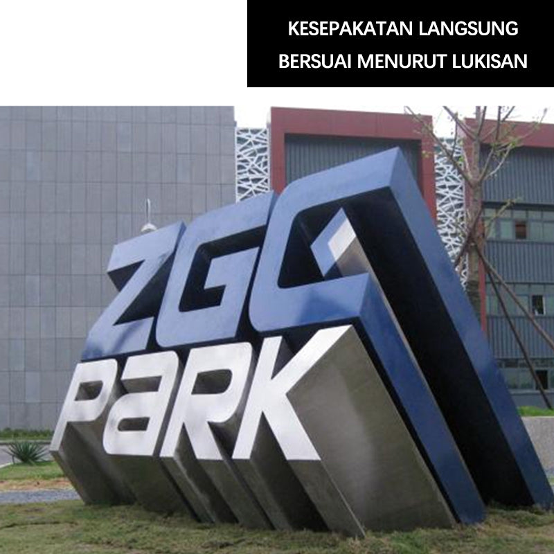CHUANZHICHENG Outdoor stainless steel inclined slope characters three-dimensional characters floor characters landscape characters double-sided characters 3D font