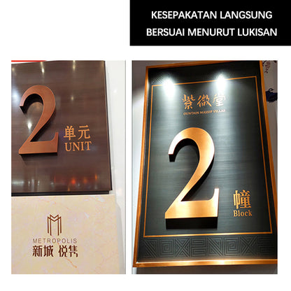 CHUANZHICHENG Community stainless steel building brand antique villa unit brand real estate digital floor sign