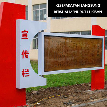 CHUANZHICHENG Stainless steel bulletin board antique bulletin board outdoor values culture board display stand