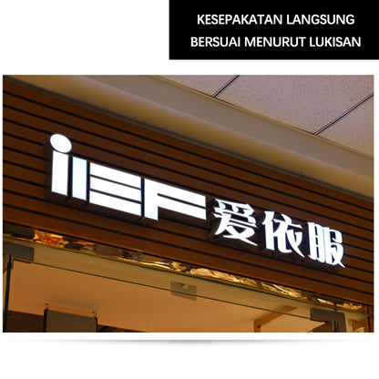 CHUANZHICHENG Stainless steel back luminous character custom-made edging luminous character signboard door head outdoor shop led card production